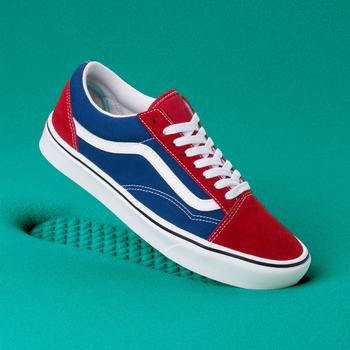 Damske Tenisky Vans Two-tone Comfycush Old Skool Červené/Modre VA61GEDOK